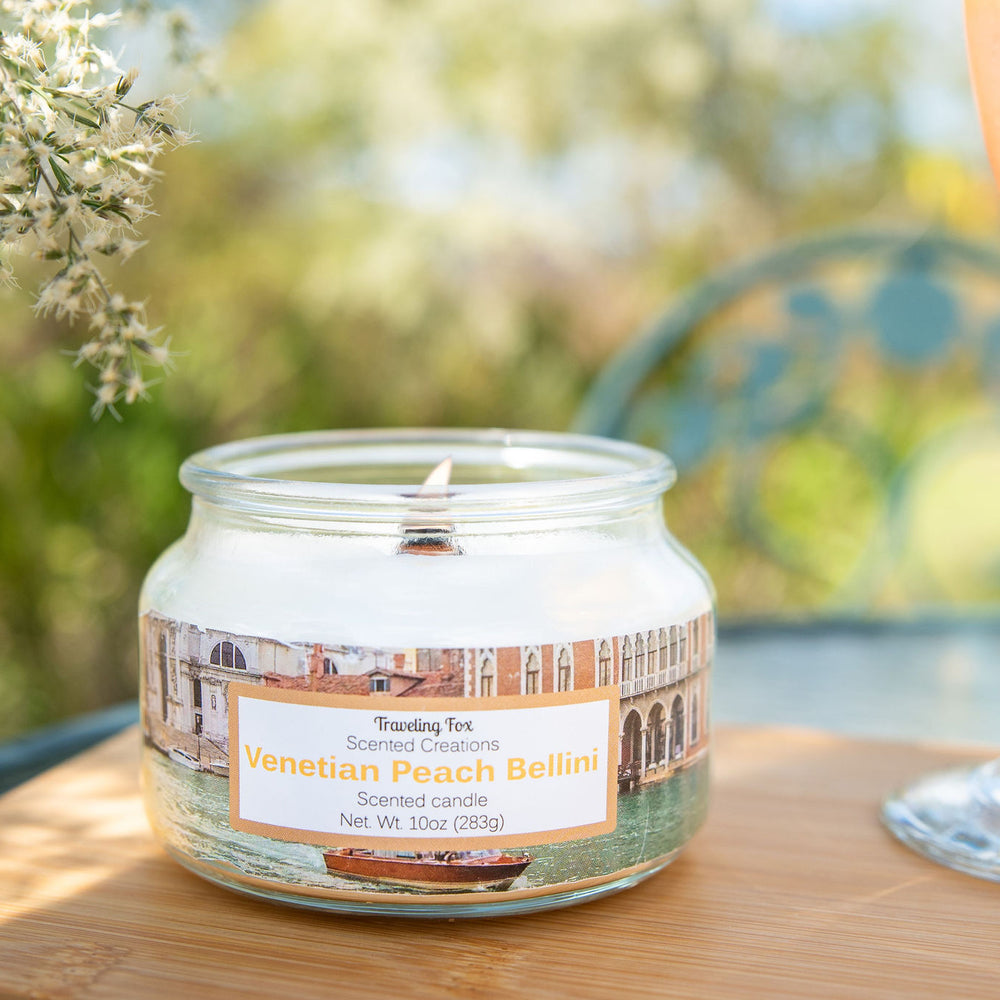 
                  
                    Venetian Peach Bellini Scented Candle - Traveling Fox Scented Creations
                  
                