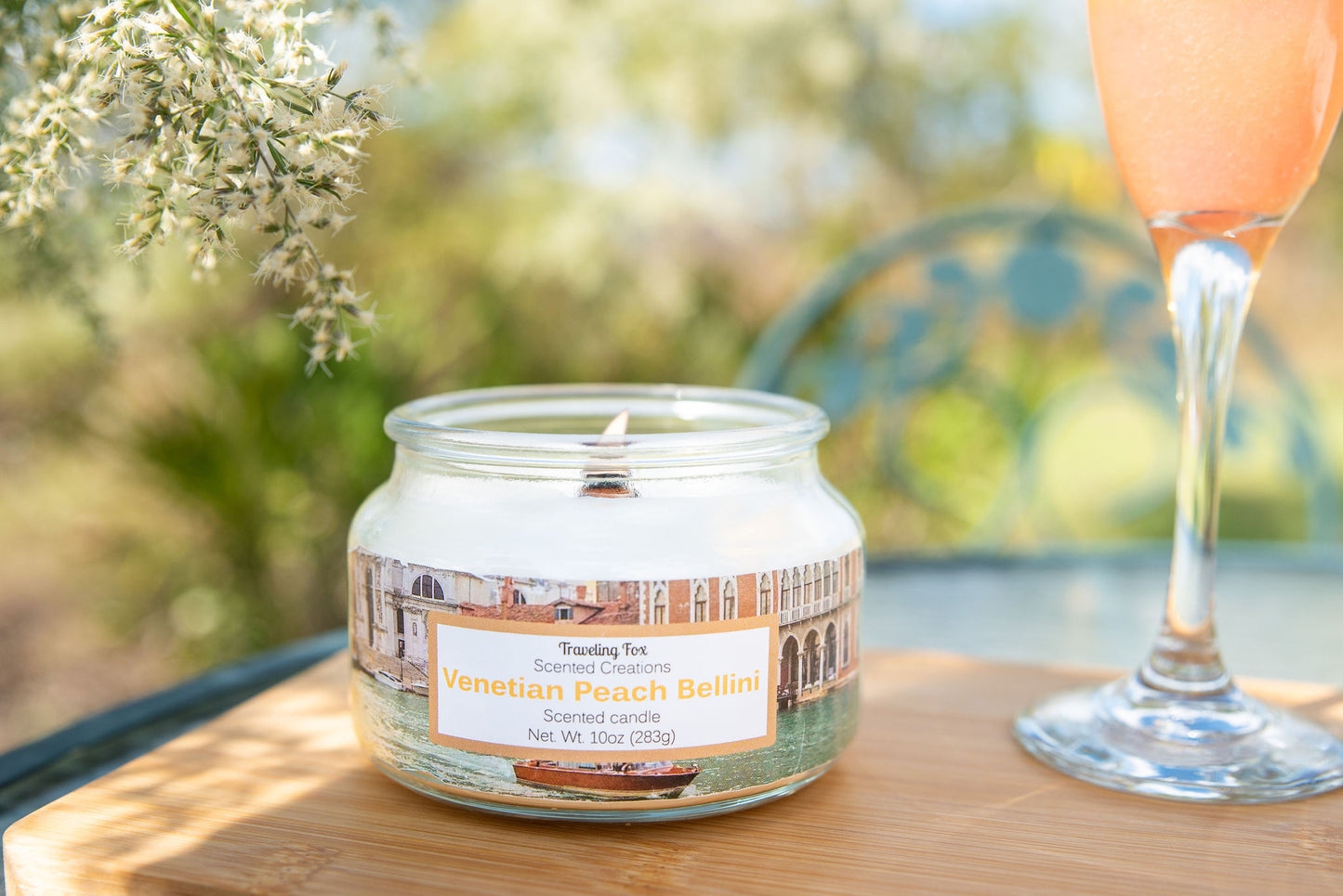 
                  
                    Venetian Peach Bellini Scented Candle - Traveling Fox Scented Creations
                  
                